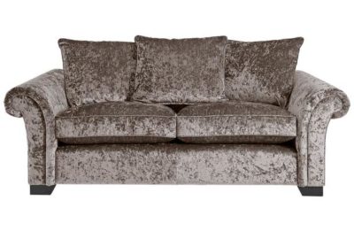 HOME Glitz Large Fabric Sofa - Mink